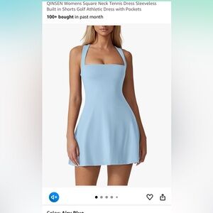 Sky Blue Sleeveless Mini Dress (athletic)